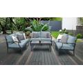 Lexington 7 Piece Outdoor Aluminum Patio Furniture Set 07e in Spa - TK Classics Lexington-07E-Spa