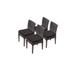 4 Napa Armless Dining Chairs in Black - TK Classics Tkc090B-Adc-2X-C-Black