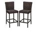 2 Venice Barstools w/ Back in Chestnut Brown - TK Classics Tkc205B-Bs