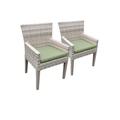 2 Fairmont Dining Chairs w/ Arms in Cilantro - TK Classics Tkc245B-Dc-C-Cilantro