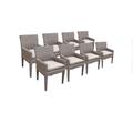 8 Monterey Dining Chairs w/ Arms in Beige - TK Classics Monterey-Tkc297B-Dc-4X-C-Beige