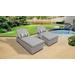 Monterey Chaise Set of 2 Outdoor Wicker Patio Furniture w/ Side Table in Grey - TK Classics Monterey-2X-St-Grey