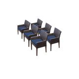 6 Belle Dining Chairs w/ Arms in Navy - TK Classics Belle-Tkc097B-Dc-3X-C-Navy