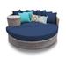 Florence Circular Sun Bed - Outdoor Wicker Patio Furniture in Navy - TK Classics Florence-Sun-Bed-Navy