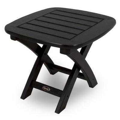 Trex Outdoor Furniture Yacht Club Side Table, 21-Inch by 18-Inch, Charcoal Black