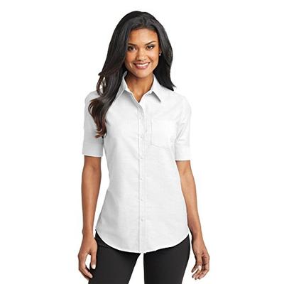 Port Authority L659 Women's Short Sleeve SuperPro Oxford Shirt White Medium