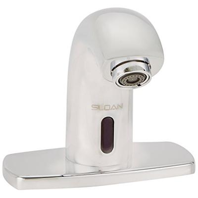 Sloan SF-2150-4 Sensor Activated Battery Powered Electronic Pedestal Faucet, Chrome