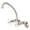Kingston Brass KS614SN 6-Inch Adjustable Center Wall Mount Kitchen Faucet, Brushed Nickel