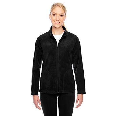 Team 365 Ladies Campus Microfleece Jacket, Black, Small