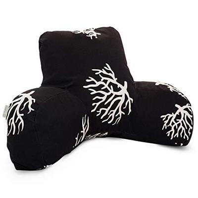 Majestic Home Goods Coral Reading Pillow, Black