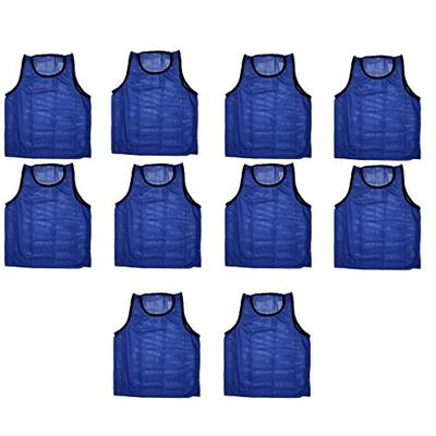 10 Team Scrimmage Vests Pinnies Soccer Available in Yellow Green & Blue