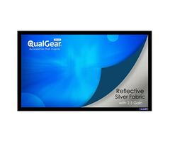 QualGear 16:9, 135-Inch 3D High Reflective Silver 2.5 Gain Fixed Home Theater Projection Screen (QG-