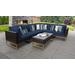 Amalfi 7 Piece Outdoor Wicker Patio Furniture Set 07b in Navy - TK Classics Amalfi-07B-Gld-Navy