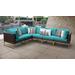 Amalfi 6 Piece Outdoor Wicker Patio Furniture Set 06v in Aruba - TK Classics Amalfi-06V-Gld-Aruba