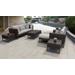Amalfi 10 Piece Outdoor Wicker Patio Furniture Set 10c in Beige - TK Classics Amalfi-10C-Brn