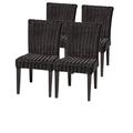 4 Venice Armless Dining Chairs in Chestnut Brown - TK Classics Tkc094B-Adc-2X