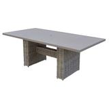 Coast Rectangular Outdoor Patio Dining Table in Vanilla Creme - TK Classics Coast-Dtrec-Dining-Table