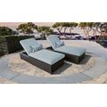 Belle Chaise Set of 2 Outdoor Wicker Patio Furniture in Spa - TK Classics Belle-2X-Spa