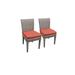 2 Florence Armless Dining Chairs in Tangerine - TK Classics Florence-Tkc290B-Adc-C-Tangerine