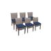 6 Monterey Armless Dining Chairs in Navy - TK Classics Monterey-Tkc290B-Adc-3X-C-Navy