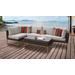 Amalfi 6 Piece Outdoor Wicker Patio Furniture Set 06q in Beige - TK Classics Amalfi-06Q-Gld