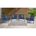 Lexington 4 Piece Outdoor Aluminum Patio Furniture Set 04g in Navy - TK Classics Lexington-04G-Navy