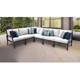 Lexington 6 Piece Outdoor Aluminum Patio Furniture Set 06v in White - TK Classics Lexington-06V-White