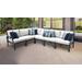 Lexington 6 Piece Outdoor Aluminum Patio Furniture Set 06v in White - TK Classics Lexington-06V-White