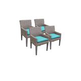 4 Florence Dining Chairs w/ Arms in Aruba - TK Classics Florence-Tkc297B-Dc-2X-C-Aruba