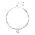 Hatton Jewellery Heart Charm Sterling Silver Bracelet for Women, Friendship bracelet with slider style clasp and adjustable in size. Made in Italy and Gift boxed, Perfect for any Occasion