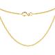 CARISSIMA Gold Women's 9 ct Yellow Gold 0.9 mm Diamond Cut Twist Curb Chain Necklace of Length 41 cm/16 Inch