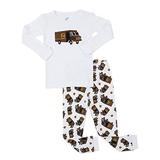 Leveret Boys UPS Truck 2 Piece Pajama Set 100% Cotton White 2 Toddler screenshot. Sleepwear directory of Clothes.