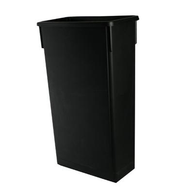 Excellante Square Trash Can, 23-Gallon, Black, Plastic