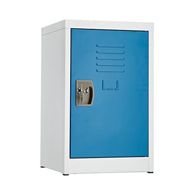 AdirOffice Kids Steel Metal Storage Locker - for Home & School - with Key & Hanging Rods (24 Inch, B