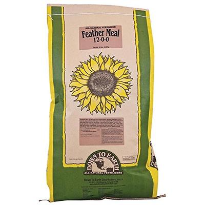 Down to Earth Feather Meal 12-0-0, 50 lb. - for all types of growing plants, shoots, flowers, fruits