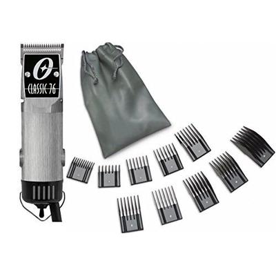 New Oster Classic 76 Brushed Aluminum Color Limited Edition Hair Clipper+10 PC Comb Set