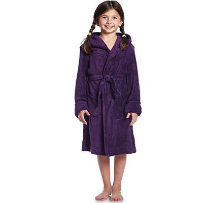 Leveret Kids Robe Fleece Sleep Girls Robe Purple Size 6 Years