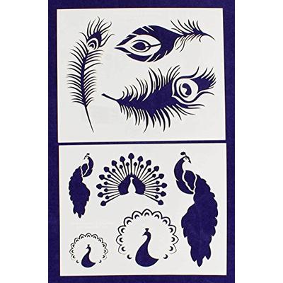 Peacock Stencils Mylar 2 Pieces of 14 Mil 8" X 10" - Painting/Crafts/Templates