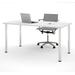 Bestar 30" x 60" Table Desk with Round Metal Legs