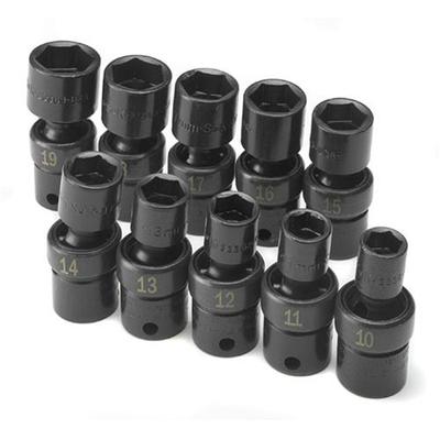 10 Piece 3/8" Drive 6 Point Swivel Metric Impact Socket Set