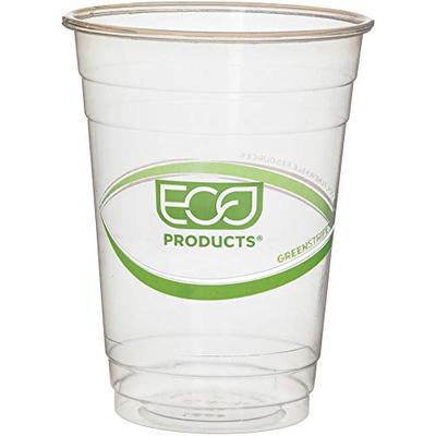 Eco-Products EPCC16GSCT Cold Cup, Eco Friendly, 16 oz,500-Cups/CT, Clear/GreenStripe