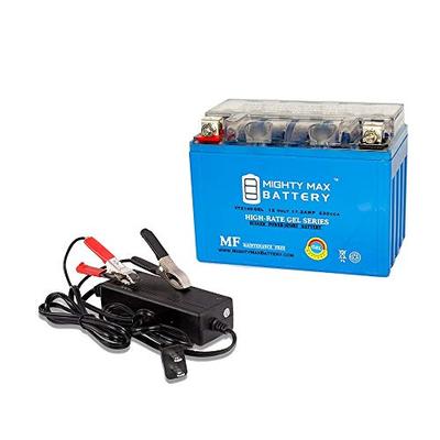 Mighty Max Battery YTZ14S GEL Replaces Yamaha 1700 VMAX 2017 + 12V 2Amp Charger brand product