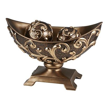 OK Lighting 11" H Odysseus Decorative Bowl with Spheres
