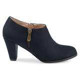 Brinley Co. Womens Sadra Faux Suede Low-Cut Comfort-Sole Ankle Booties Navy, 5.5 Regular US screenshot. Shoes directory of Clothing & Accessories.
