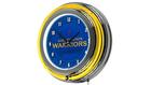 Trademark Gameroom NBA1400-GSW2 NBA Chrome Double Rung Neon Clock - Fade - Golden State Warriors