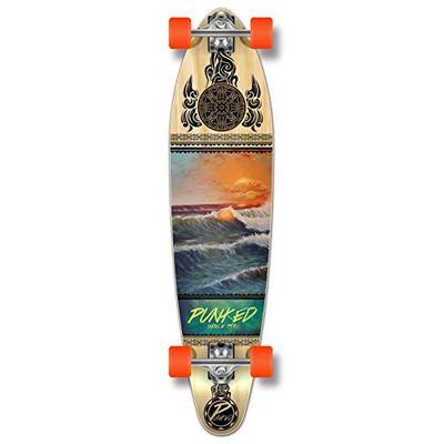 Yocaher Beach Series Complete Kicktail Skateboards Longboard Cruiser Black Widow Premium 80A Grip Ta