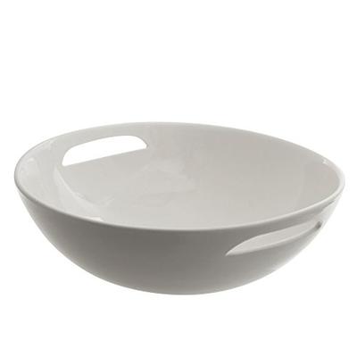 10 Strawberry Street Whittier 13.5"/96 Oz Handled Bowl, White