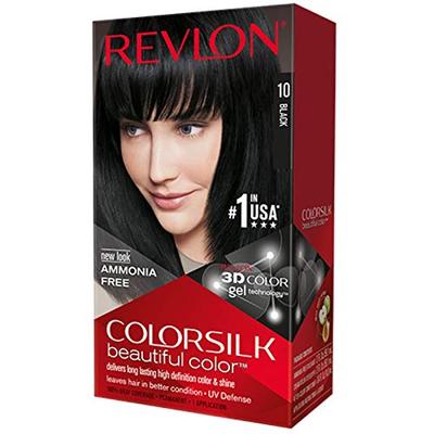 Revlon Colorsilk Permanent Haircolor, 10 Black 1 ea (Pack of 4)