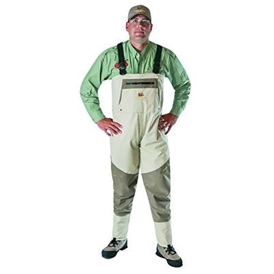 Caddis Men's Tan and Brown Northern Guide Breathable Stocking Foot Wader, X-Large Short Stout