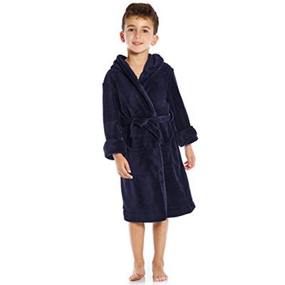 Leveret Kids Fleece Sleep Robe Navy Size 5 Years
